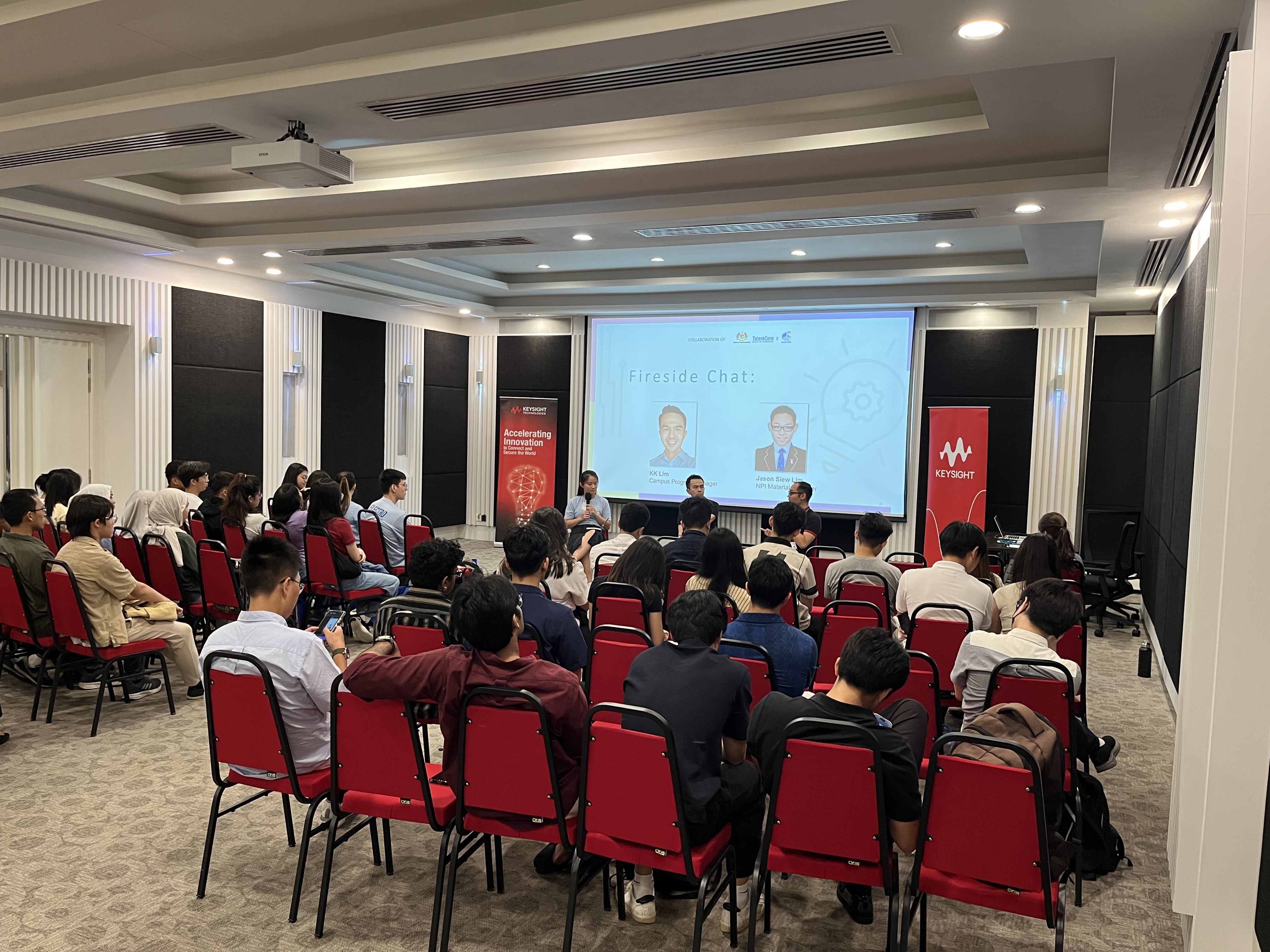 Audience attending an industry fireside chat